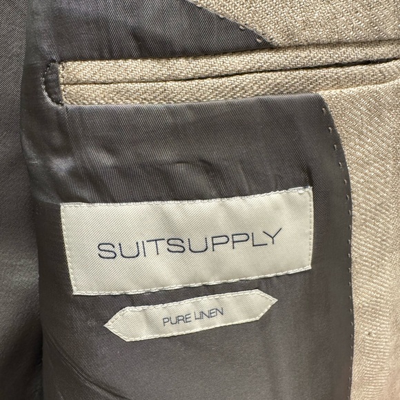 Men's Beige Overcoat - Picture 3 of 6